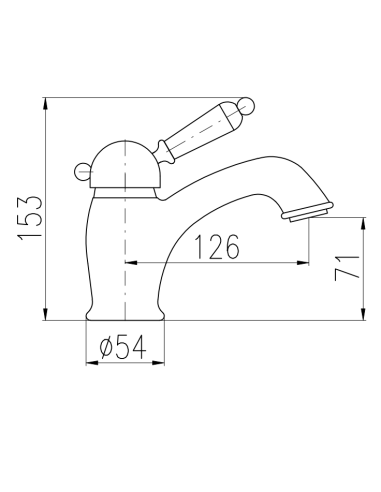 Basin lever mixer LABE GOLD - Barva ZLATÁ - lesklá,Rozměr 1/2'' - 2