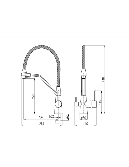 Sink faucet with connection to a SENA drinking water filter - Barva chrom,Rozměr 1/2'' - 2