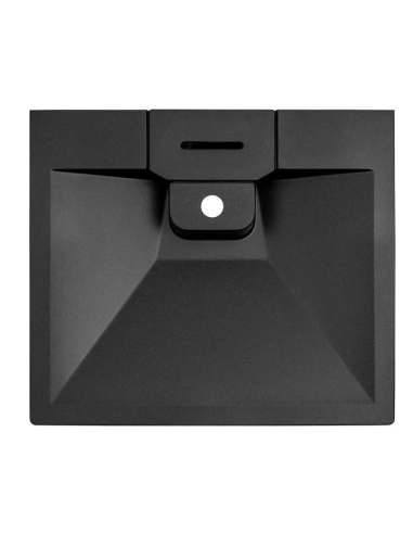 TURTL kriauklė LOCUS BQW520-700, montuojama virš skalbimo mašinos, 60x52, juoda - 2