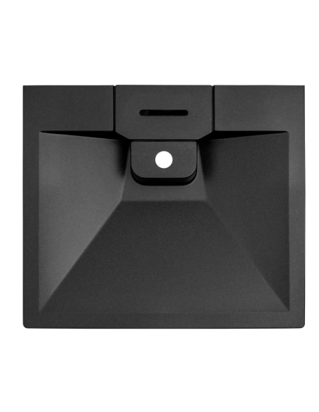 TURTL valamu LOCUS BQW520-700, paigaldatud pesumasina kohale, 60x52, must - 2