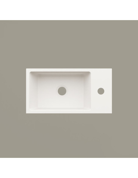 Умывальник PAA MI A, правый, белый 40x210x14см - 3