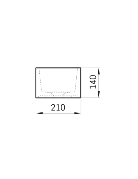 Умывальник PAA MI A, правый, белый 40x210x14см - 5