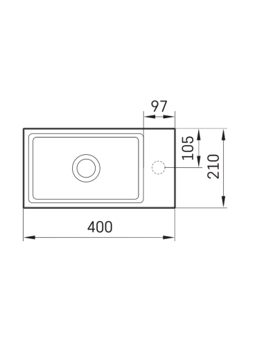 PAA MI A praustuvas dešinėje pusėje, baltas 40x210x14cm - 6