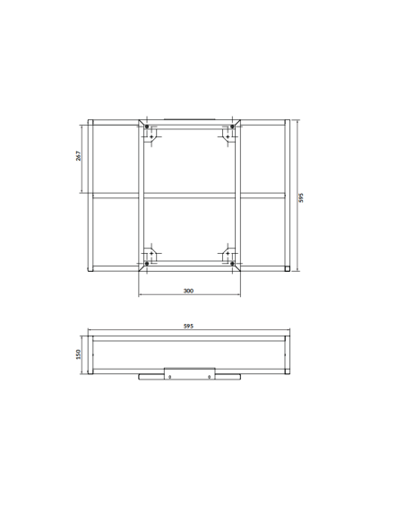Cersanit Zen mirror cabinet with glass shelves 60+40cm, black - 1 Cersanit Zen mirror cabinet with glass shelves 60+40cm, black - 1
