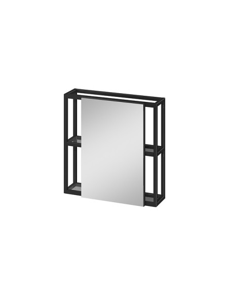 Cersanit Zen spoguļskapītis ar stikla plauktiem 60+40cm, melns - 2