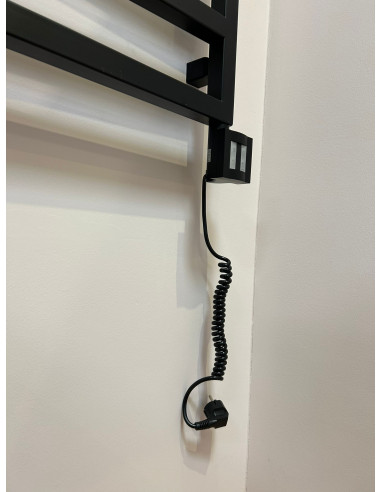 Elektriskais dvieļu žāvētājs Terma Zig/Zag 500x1070mm ar vadības bloku un kabeli 1.5m, melns matēts - 14