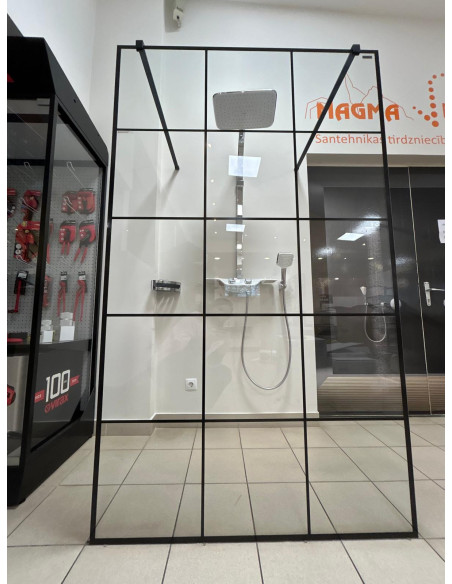 Душевая перегородка Radaway Modo X I 120 см с принтом, черная - 2