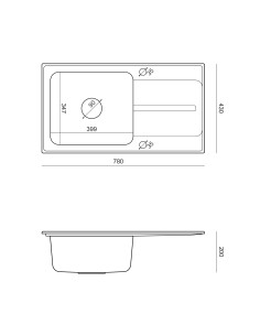 RALPH 111 Fusion black dotted with manual siphon - 1 2