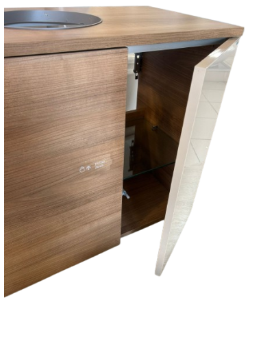 Skapītis izlietnei ar virsmu, 2 durv. 80x40, riekstkoks - 2