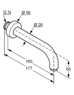 Izteklis KLUDI BOZZ 3850505 vannai 160mm - 2 2