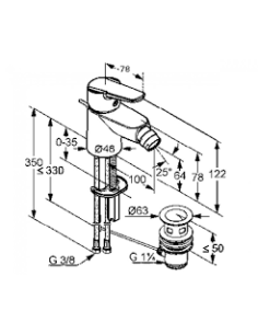 Kludi Bidē krāns 375320590 - 1 2