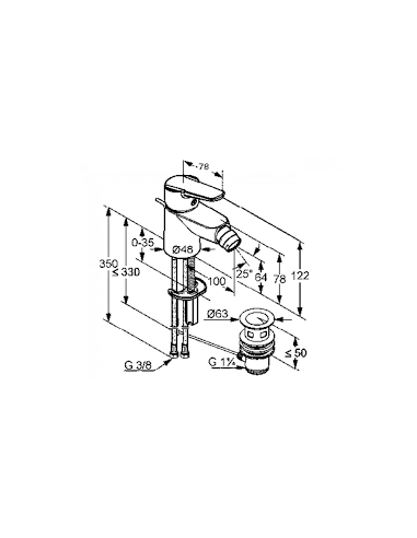Kludi Bidē krāns 375320590 - 2