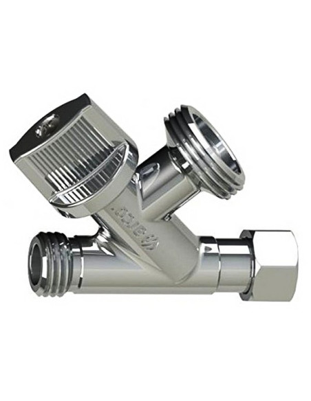 Veļasmašīnas pieslēgventīlis 3/8"x3/4"x3/8", hromēts, Conekta Anticalc ARCO