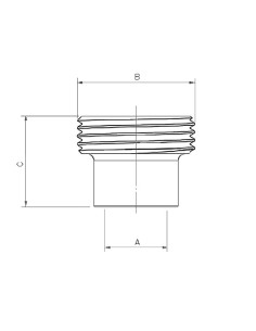 Adapters 1/2"x3/4" ā, hromēts, ARCO 2