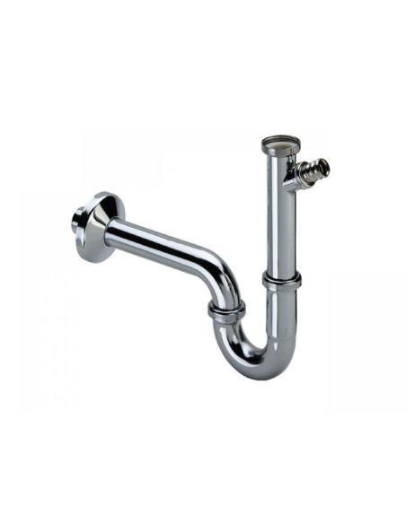 Izlietnes sifons bez izplūdes 11/4"x32 ar veļas mašīnas pieslēgumu, hroms Izlietnes sifons bez izplūdes 11/4"x32 ar veļas mašīnas pieslēgumu, hroms