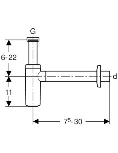 Izlietnes sifons 1 1/4 x 32