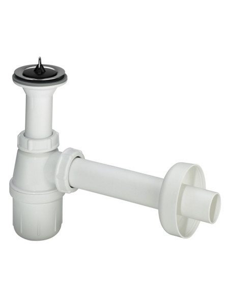 Pudeļsifons ar izplūdi 11/4"x40, balts Pudeļsifons ar izplūdi 11/4"x40, balts