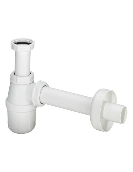 Pudeļsifons bez izplūdes 11/4"x40, balts Pudeļsifons bez izplūdes 11/4"x40, balts