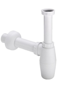 Pudeļsifons bez izplūdes 11/2"x40, balts