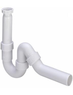 Izlietnes sifons caurule bez izplūdes 11/4"x40, balts