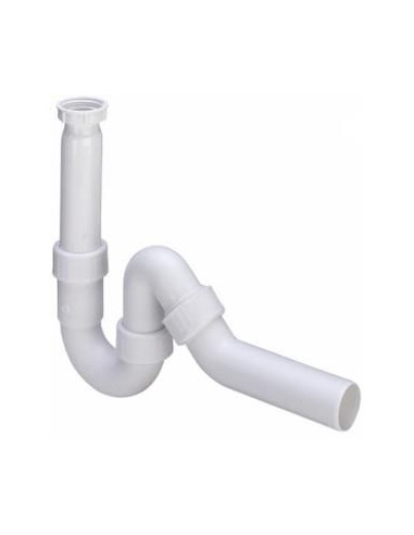 Izlietnes sifons caurule bez izplūdes 11/4"x40, balts