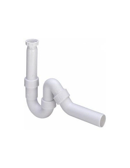 Izlietnes sifons caurule bez izplūdes 11/4"x40, balts