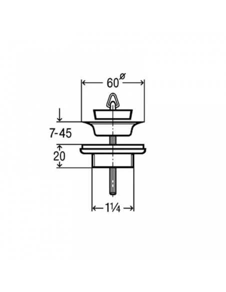 UNI-ventīlis 11/4"x60, hroms UNI-ventīlis 11/4"x60, hroms