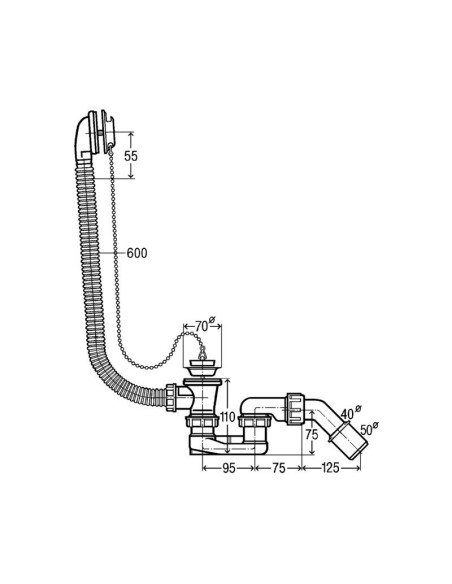 Vannas sifons 11/2x40/50 Vannas sifons 11/2x40/50