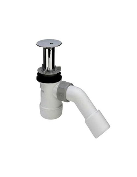 Dušas sifons Duoplex ar hromētu pārplūdi 75x90x40/50