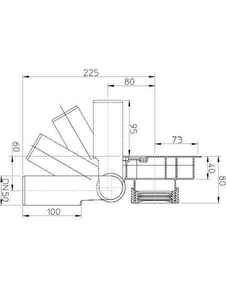 Urināla sifons DN50 Urināla sifons DN50