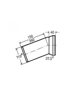 WC pieslēglīkums 22.5', balts 2