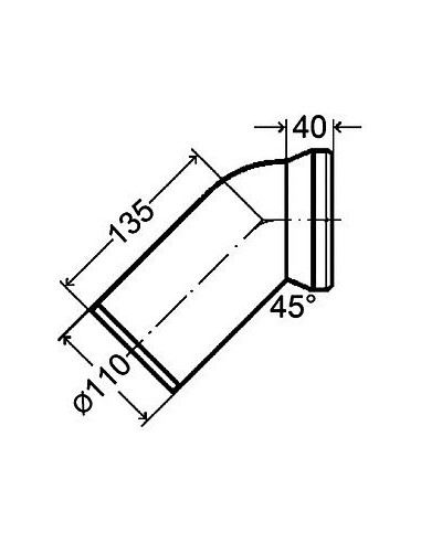 WC pieslēglīkums 45', balts