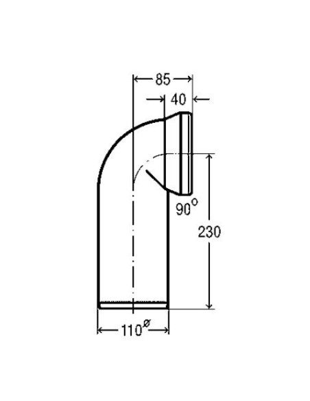 WC pieslēglīkums 90', balts