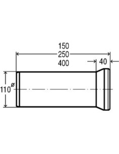 WC pieslēggabals 110x250, balts 2