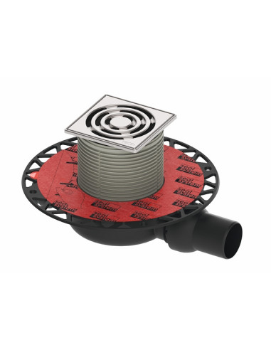 TECEdrainpoint S 112 traps ar resti NT, horizontāls, DN50