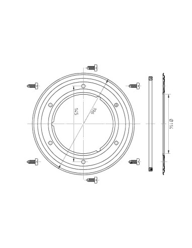 Blīvēšanas flancis d110mm