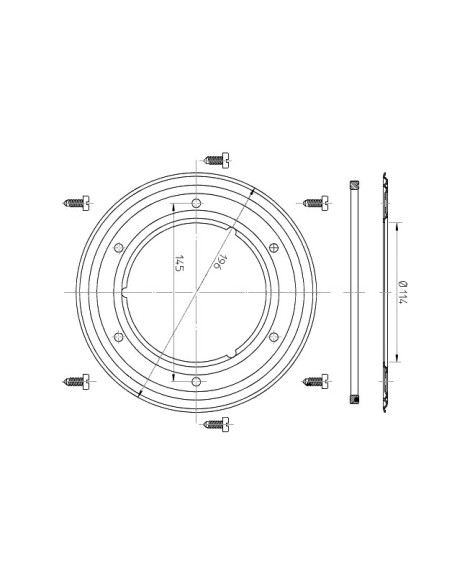 Blīvēšanas flancis d110mm