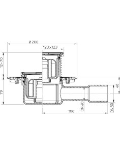 Traps DN40/50 horizontāls ar Primus sifonu 2