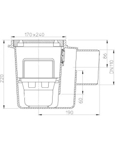 Traps DN110 horizontāls ar grozu, PP reste 2