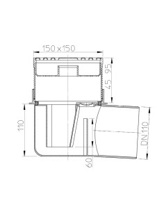 Traps DN110 horizontāls NT reste 1.5l/s 2