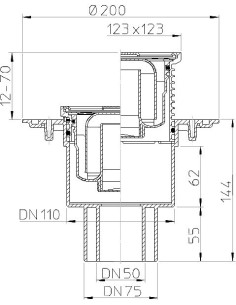 Traps DN50/75/110 vertikāls 2