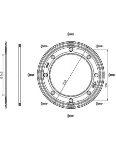 Blīvēšanas flancis d145mm (HL3100/5100 sērijai) 2
