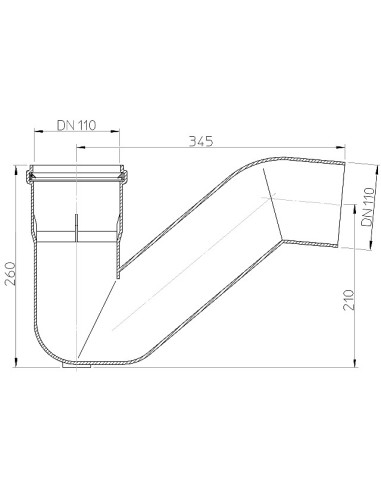 Sifons DN110 7.5 l/s