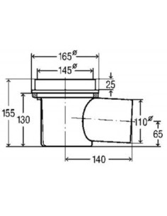 Pagraba traps DN100, horizontāls 2