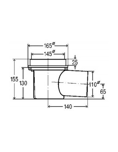 Pagraba traps DN100, horizontāls