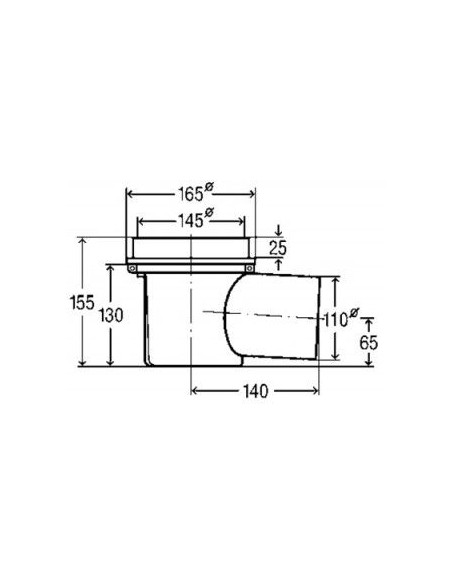 Pagraba traps DN100, horizontāls