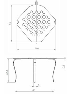 Siets, nerūsējošs tērauds, paredzēts Felix pisuāram 2