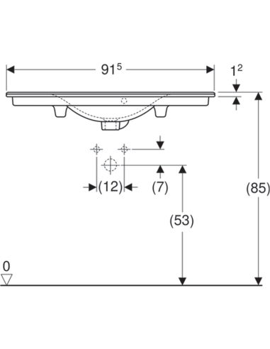 Ifö Elegant mēbeļu izlietne ar novietošanas vietu, samazināts dziļums, balta