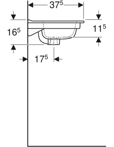 Ifö Elegant mēbeļu izlietne ar novietošanas vietu, samazināts dziļums, balta