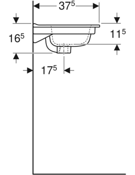 Ifö Elegant mēbeļu izlietne ar novietošanas vietu, samazināts dziļums, balta